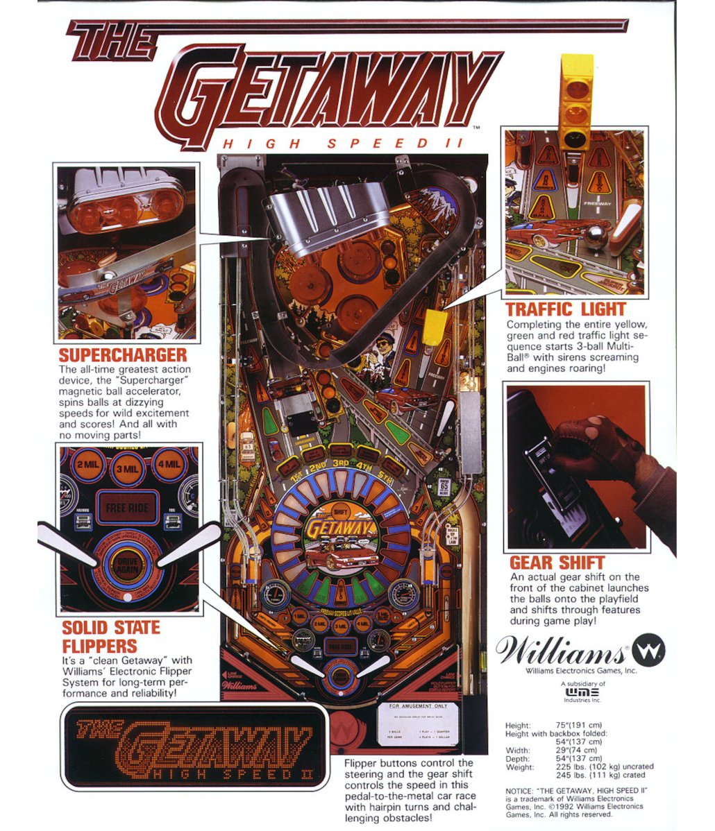 The Getaway Rocky Mountain Pinball Company